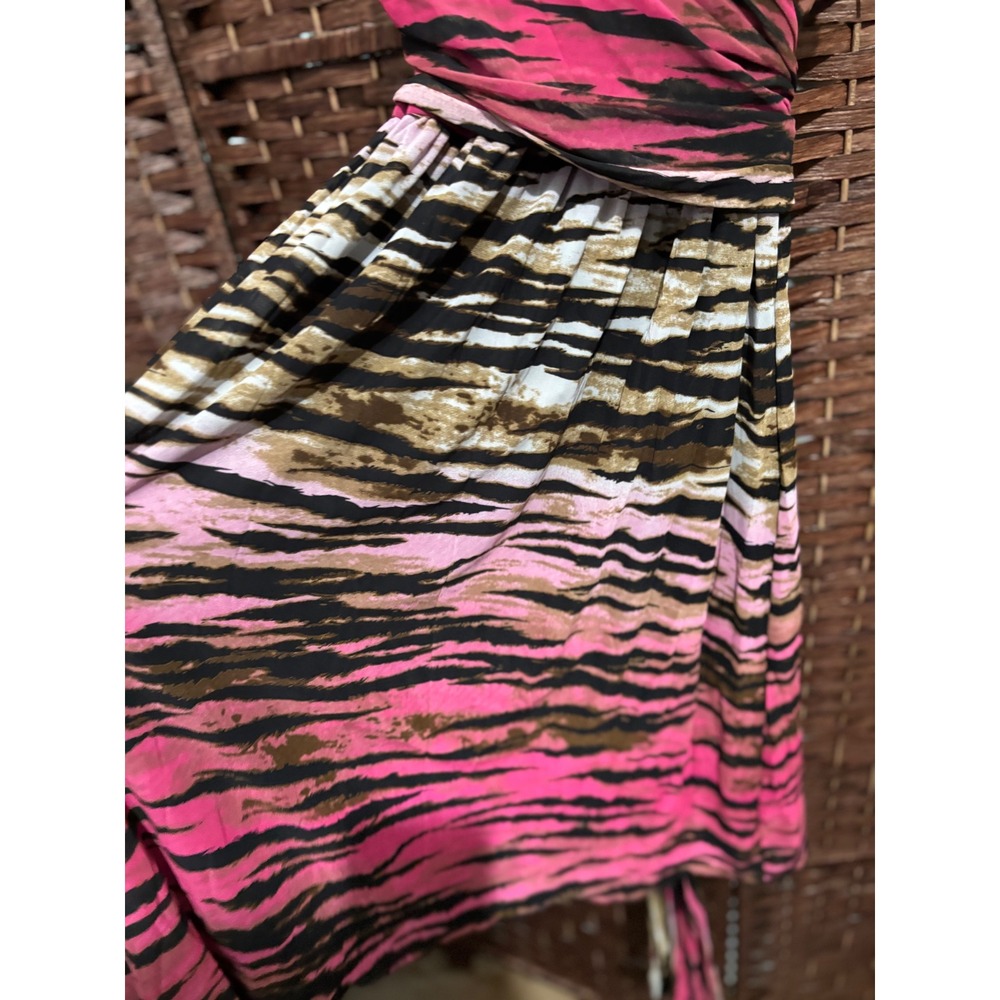 Animal Print Maxi Dress Sleeveless Pink Brown Black Casual Party Sundress - Picture 6 of 8